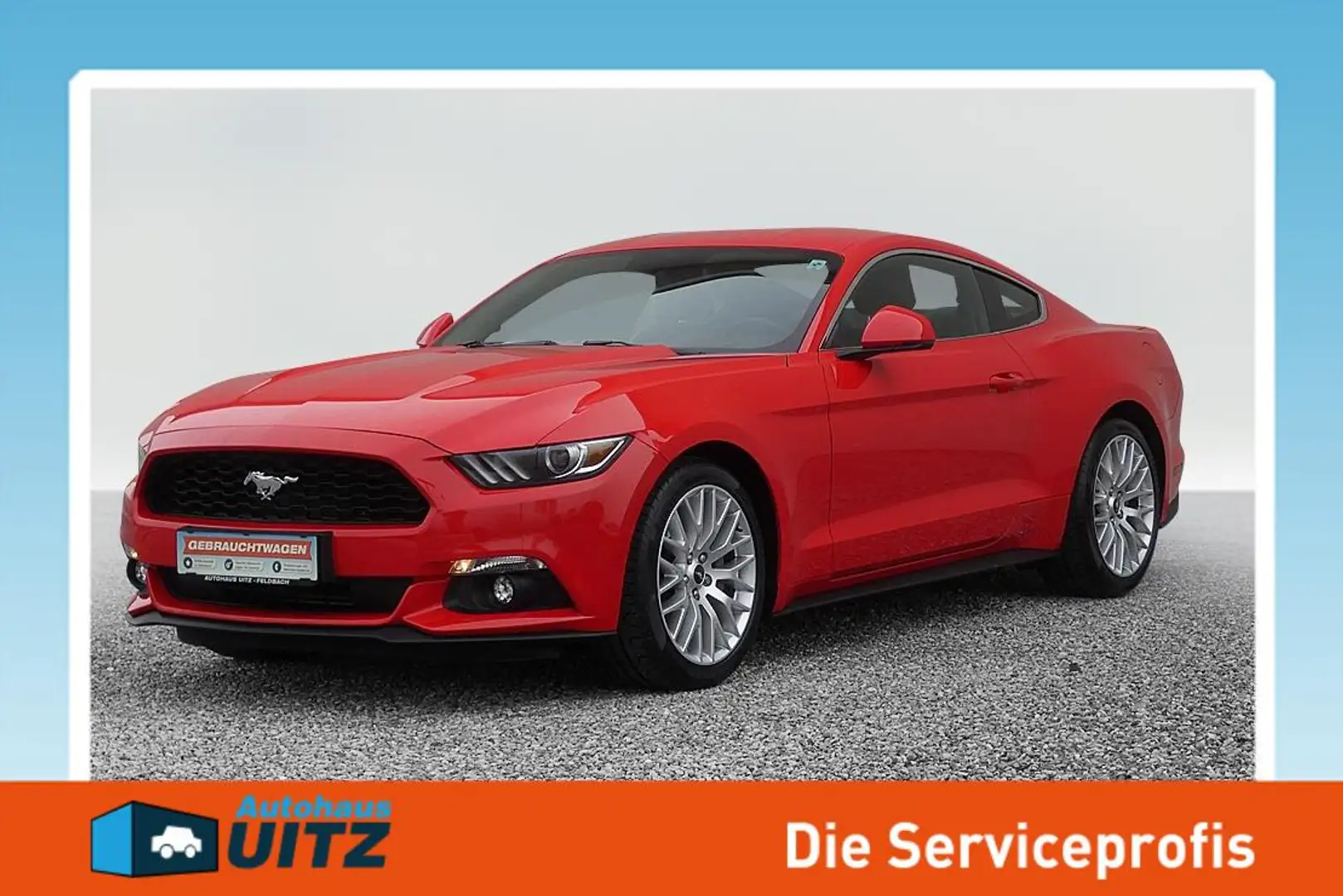 Ford Mustang 2.3 EcoBoost Ambiente+Leder+Distr+Navi Rojo - 1