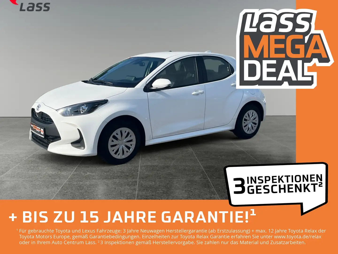 Toyota Yaris 1.0 Comfort FLA SpurH Navi ACC KAM Білий - 1