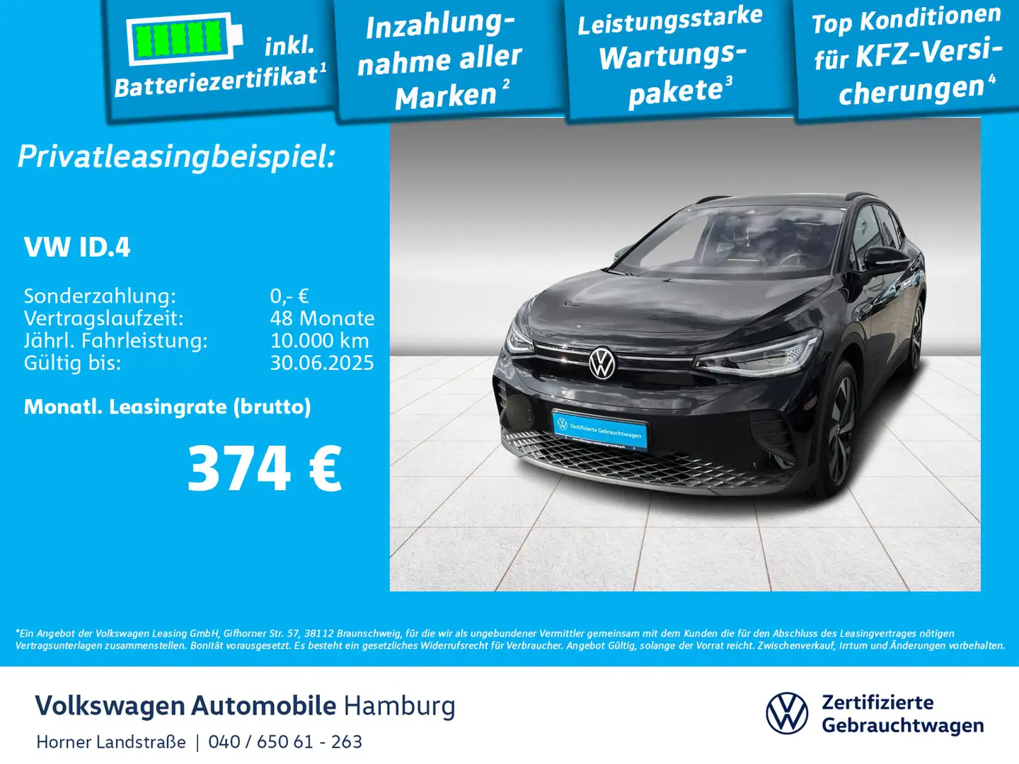 Volkswagen ID.4 Pro Performance Navi AppConnect Rückfahrkam Schwarz - 1
