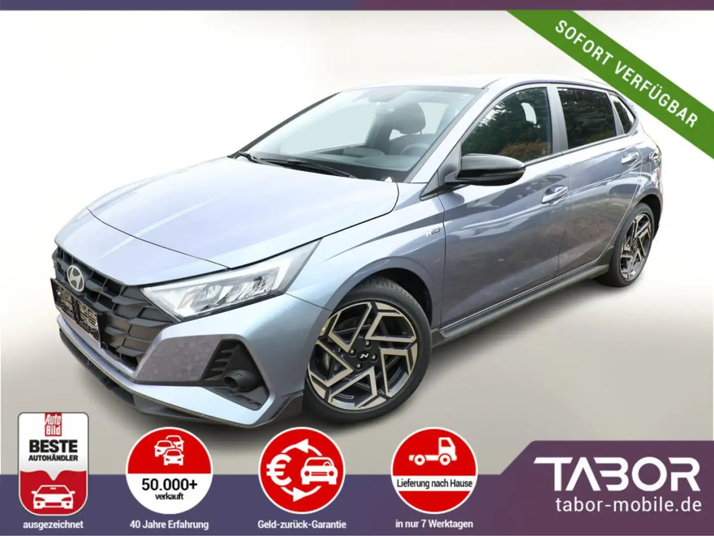 Hyundai i20 1.0 TGDI N-Line Nav LED SHZ PrivG Kam PDC Blau - 1