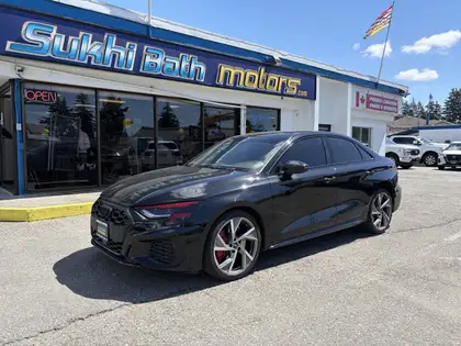 Black 2024 Audi S3 Sedan 7-Speed Automatic