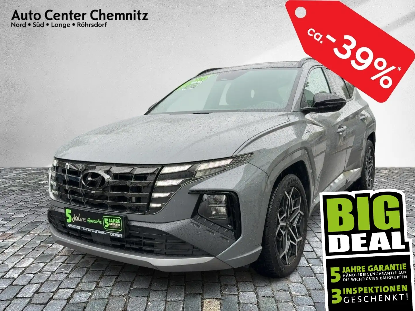 Hyundai TUCSON DCT N Line 4WD LED/Navi/PanoSD/SHZ/Kamera Gris - 1