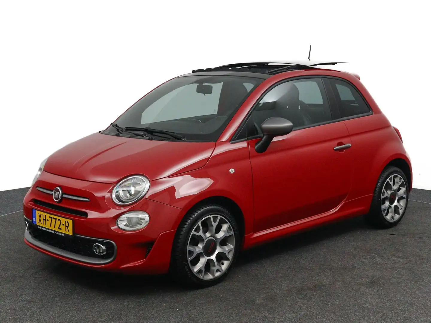 Fiat 500 1.2 Popstar Rijklaar prijs! Panoramadak! Rood - 1