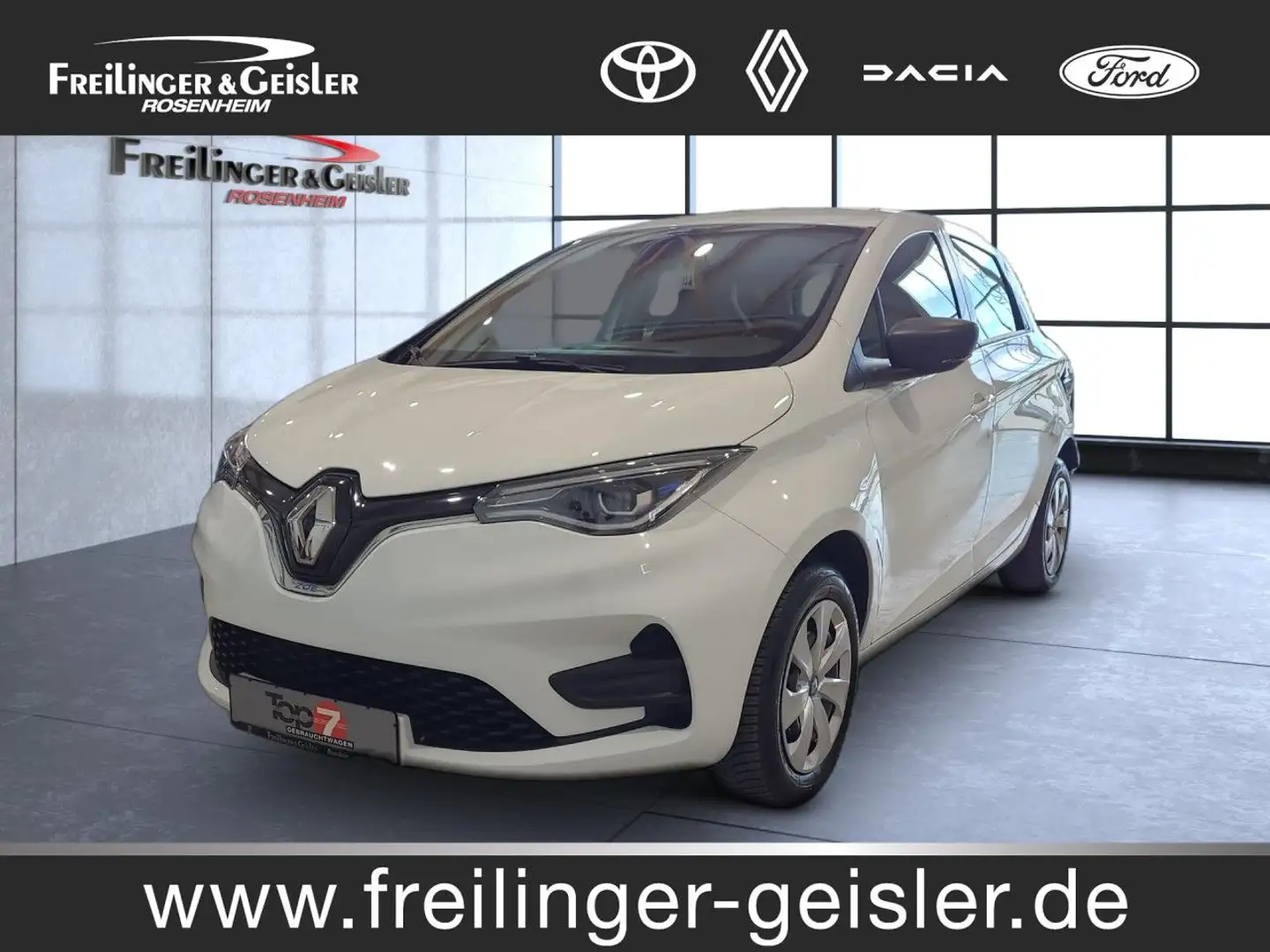 Renault ZOE Life R110 ZE50 Mietbatterie Bluetooth LED Weiß - 1