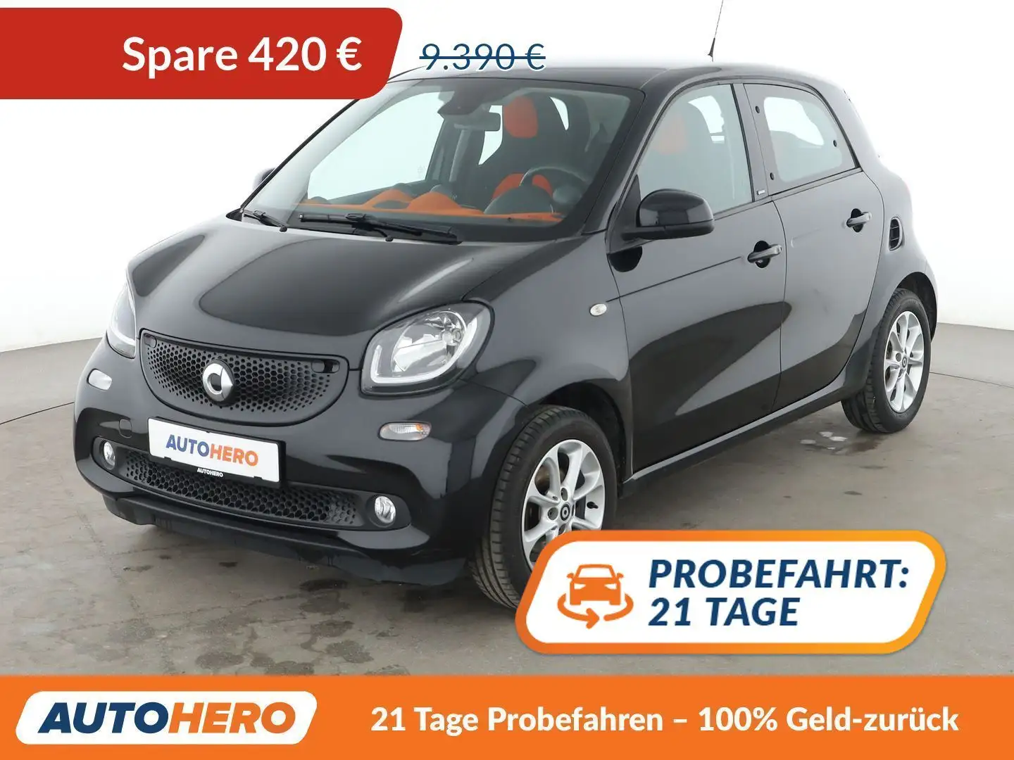 smart forFour 1.0 passion *TEMPO*PDC*SHZ*ALU*KLIMA*GARANTIE* Schwarz - 1