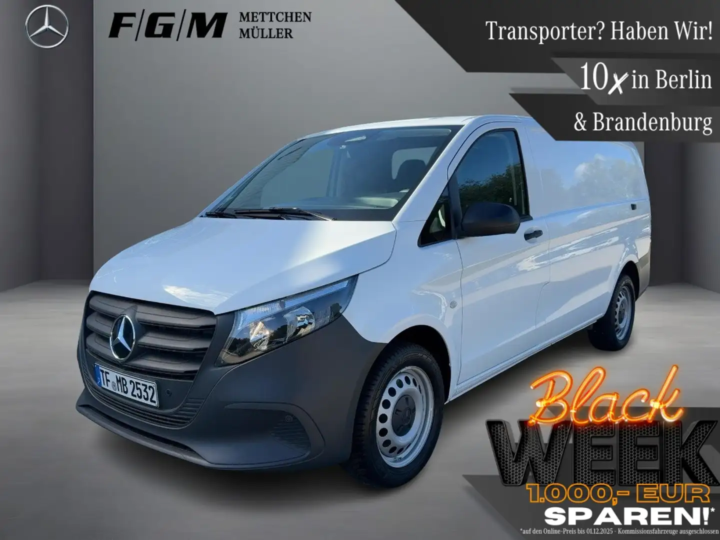 Mercedes-Benz Vito Kasten 114 lang AHK/9G/R-Kamera/Totwinkelass Weiß - 1