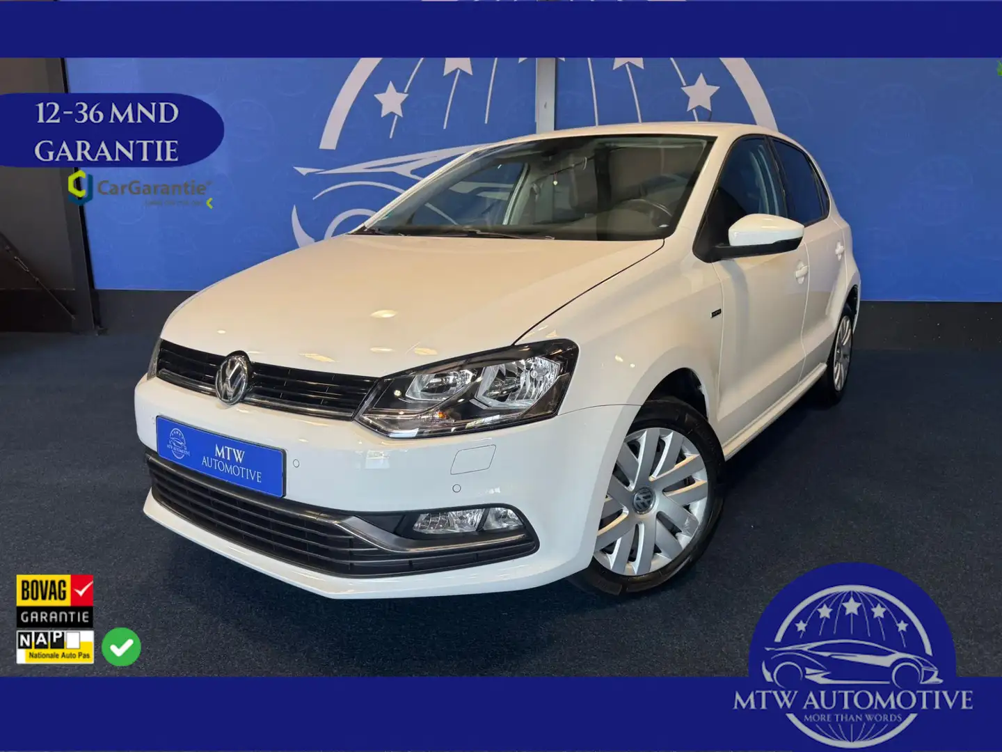 Volkswagen Polo 1.0 75-PK / BLUEMOTION / LOUNGE - UITVOERING / FUL Wit - 1