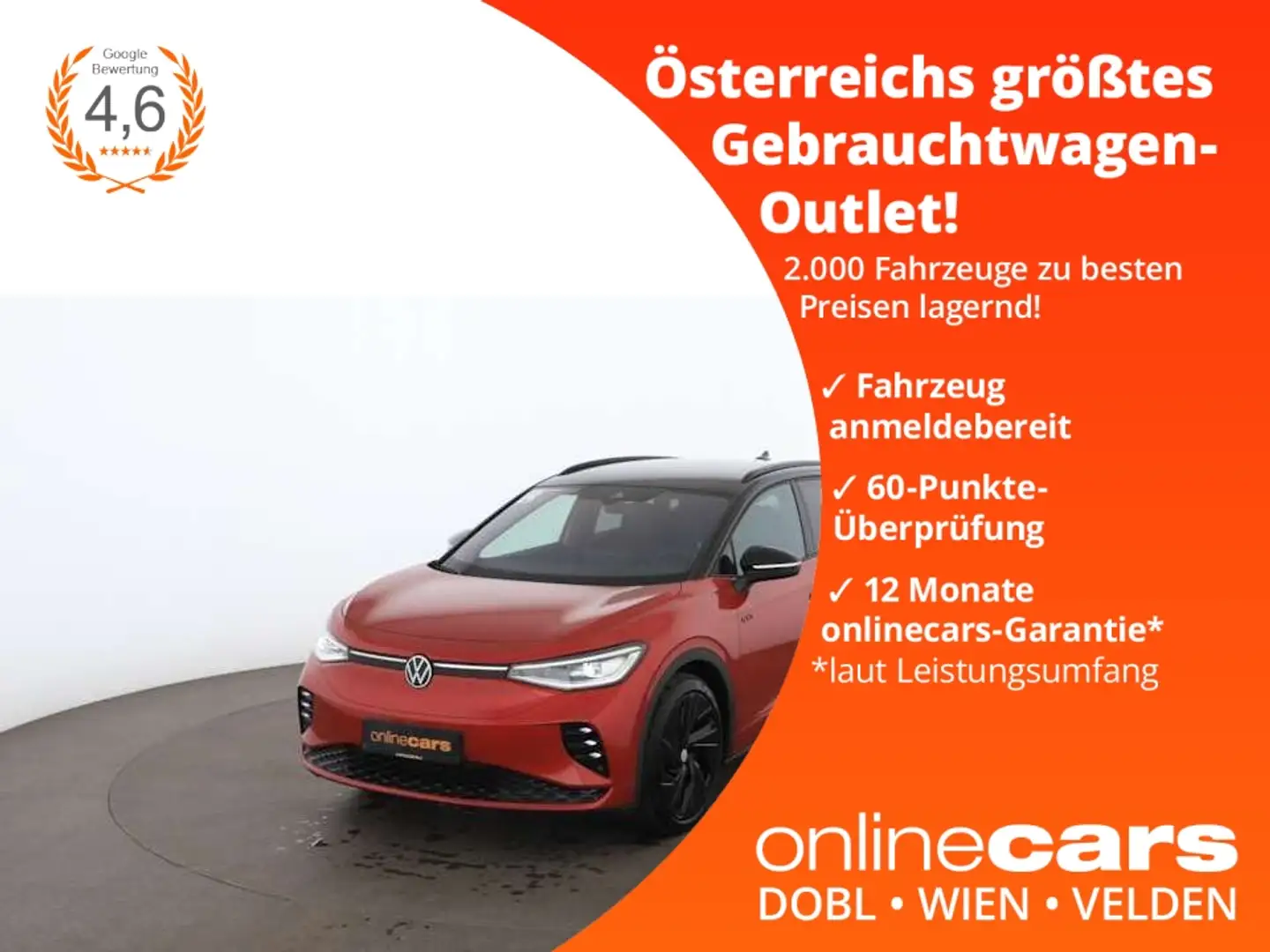 Volkswagen ID.4 4Motion GTX 77kWh Aut LED AHK HEAD-UP RADAR Rot - 1