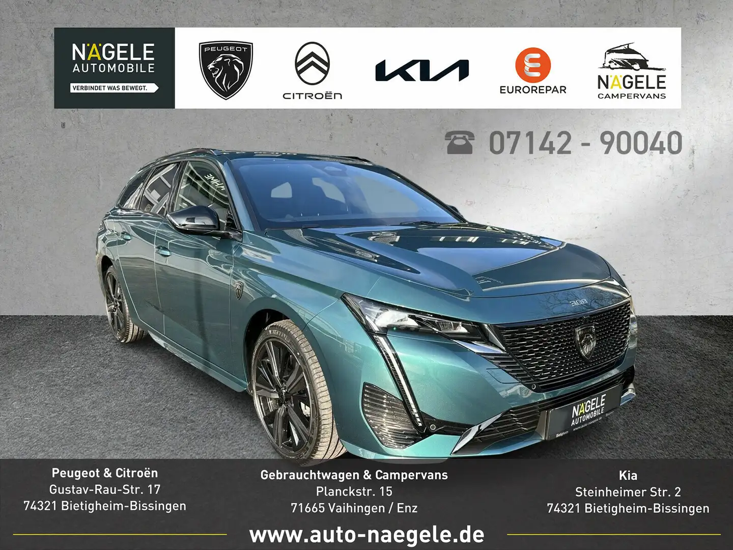 Peugeot 308 308 SW Plug IN Hybrid 180 GT 7,4kW + RFK 360° Blau - 1