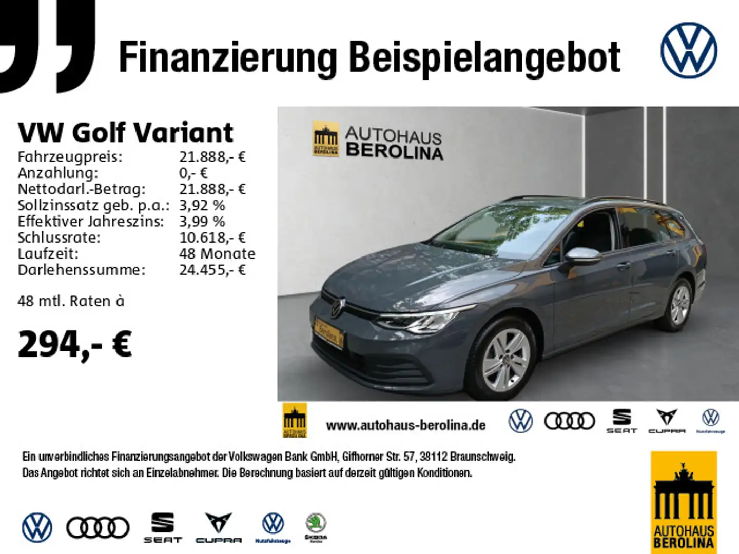 Volkswagen Golf Variant Golf VIII Variant 1.0 eTSI Life DSG *AHK*R-CAM* Grijs - 1
