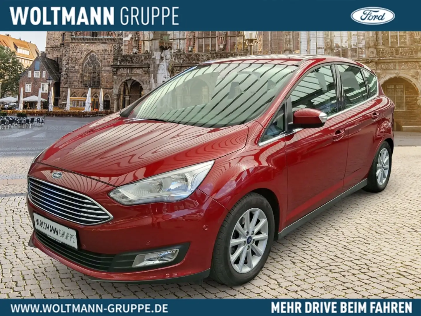 Ford C-Max Titanium 1.5 EcoBoost PPS/Kam., AHK, Winterp., 1. Rosso - 1