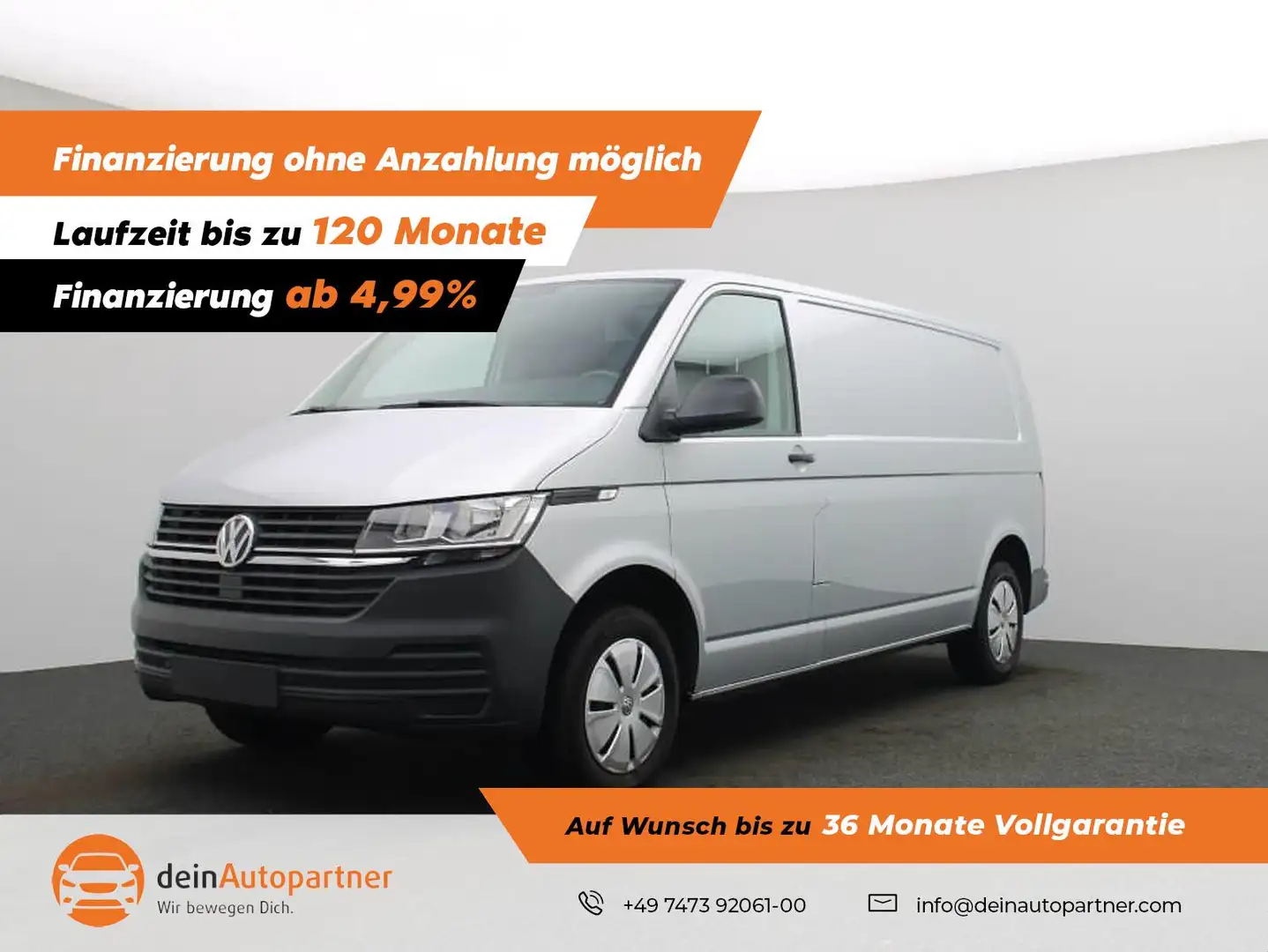 Volkswagen T6.1 Transporter Kasten Lang FWD KLIMA/SHZ/PDC/DAB Silber - 1