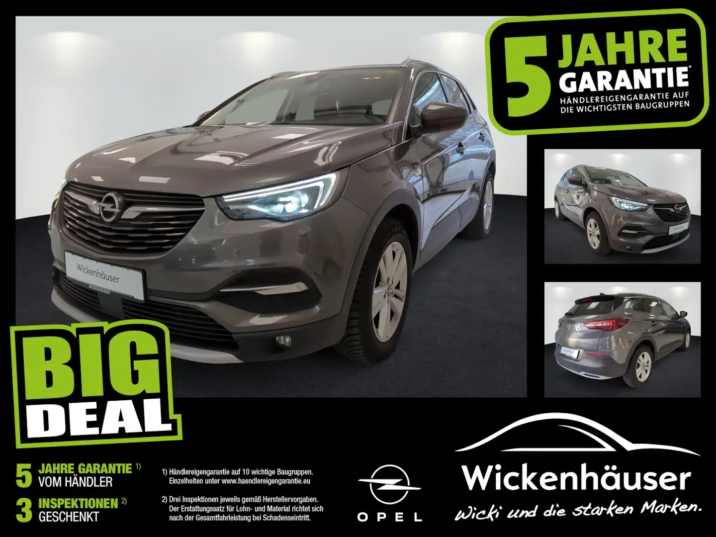 Opel Grandland 1.2 Turbo INNOVATION FLA SpurW LM LED Grau - 1