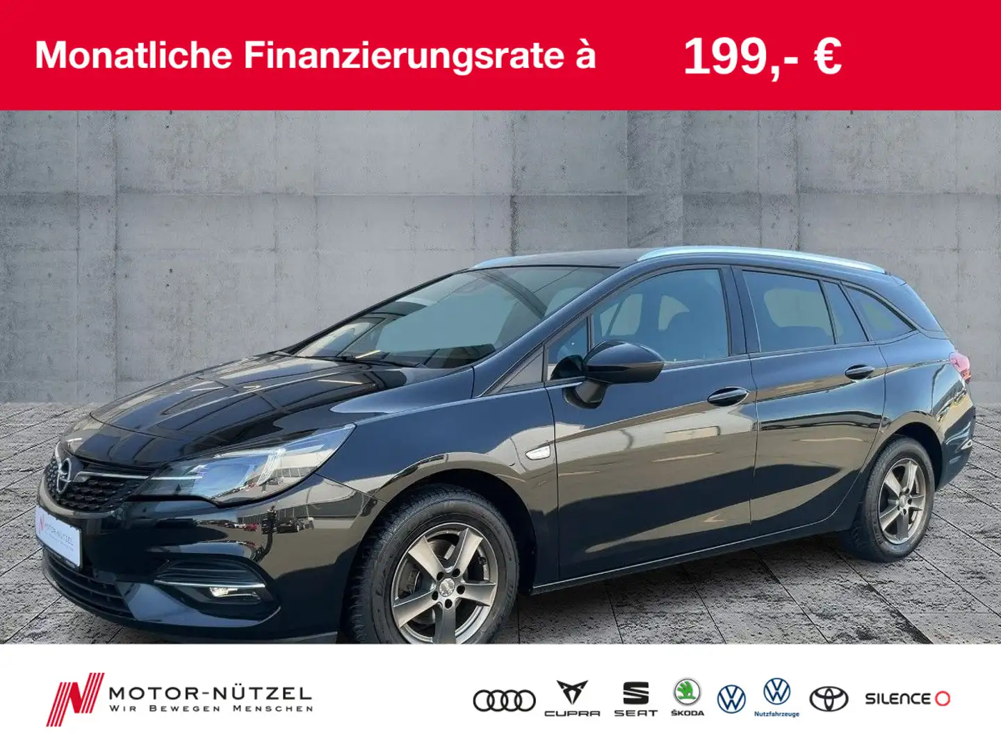 Opel Astra K 1.2T GS LINE LED+SHZ+AHK+PDC+GRA+DAB+17" Noir - 1