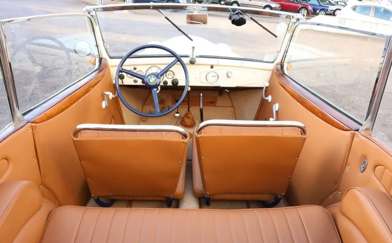 BMW 330 329 Cabriolet bi-ton Crème Bleu 1935, foto 5