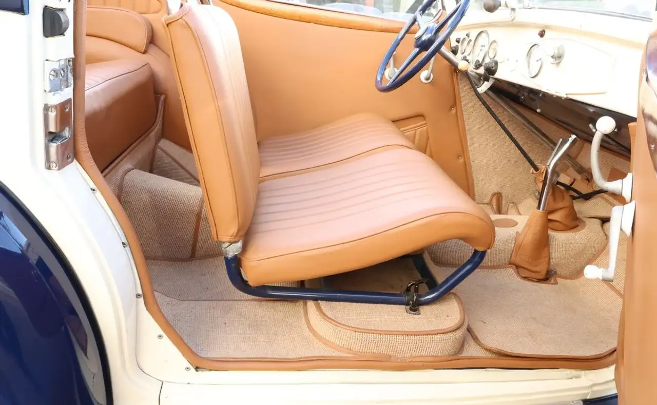 BMW 330 329 Cabriolet bi-ton Crème Bleu 1935, foto 4