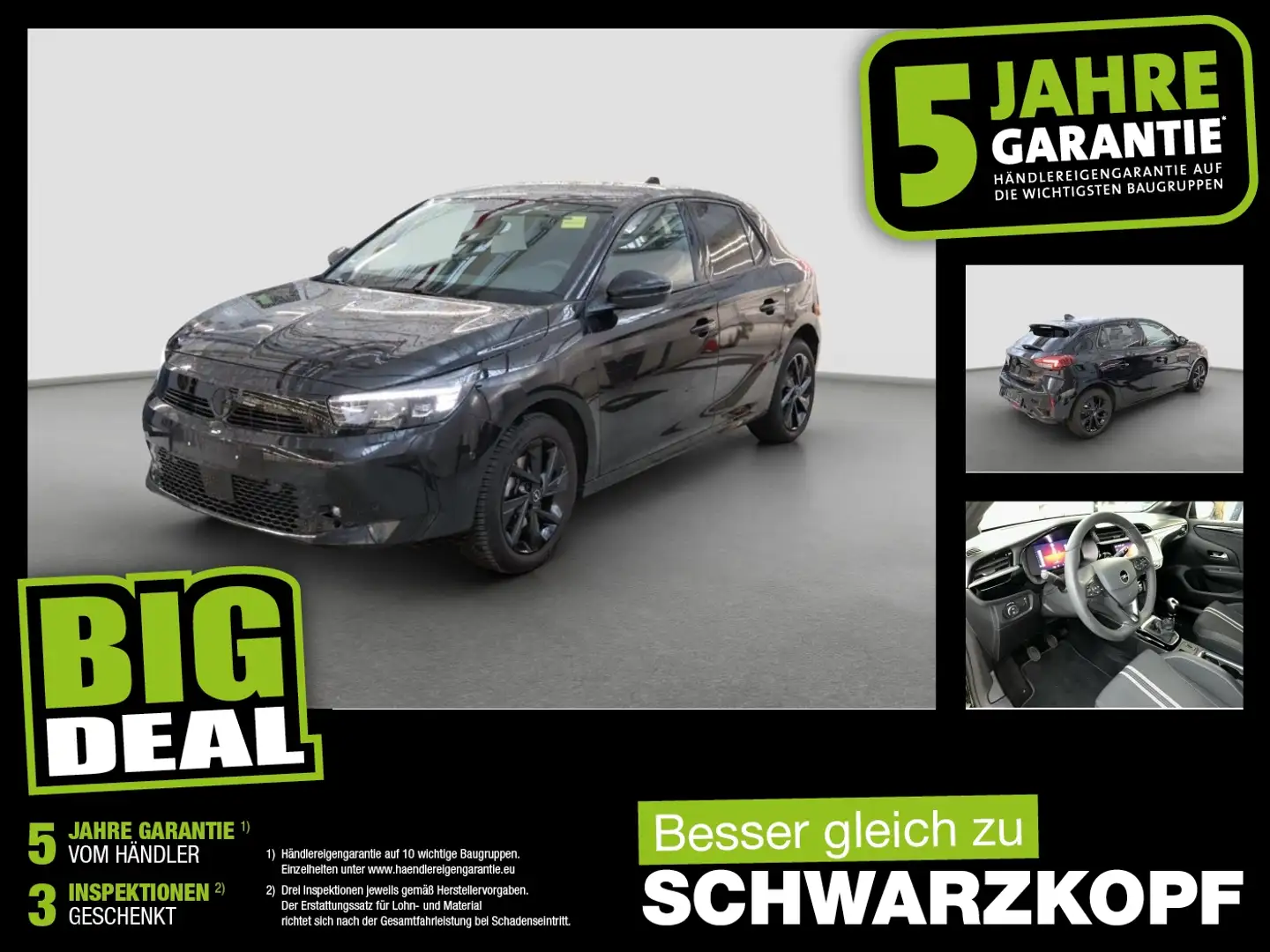 Opel Corsa F 1.2 Turbo Schwarz - 1