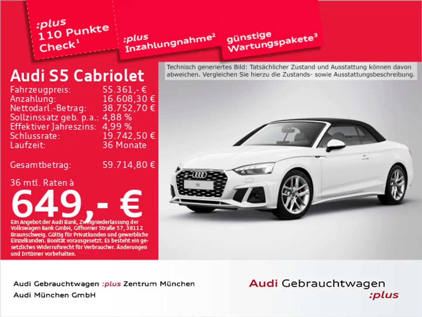 Audi S5 TFSI AHK/Massage/Navi+/Kamera Blanc - 1