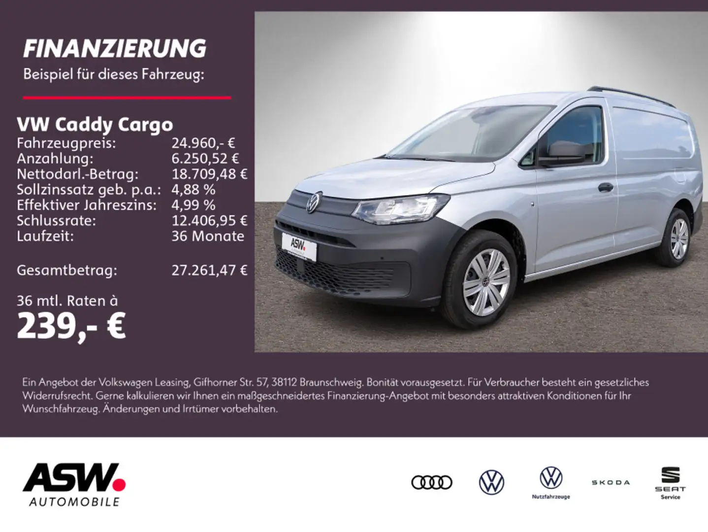 Volkswagen Caddy Maxi 2.0 TDI Navi PDC Klima GRA SHZ Silber - 1