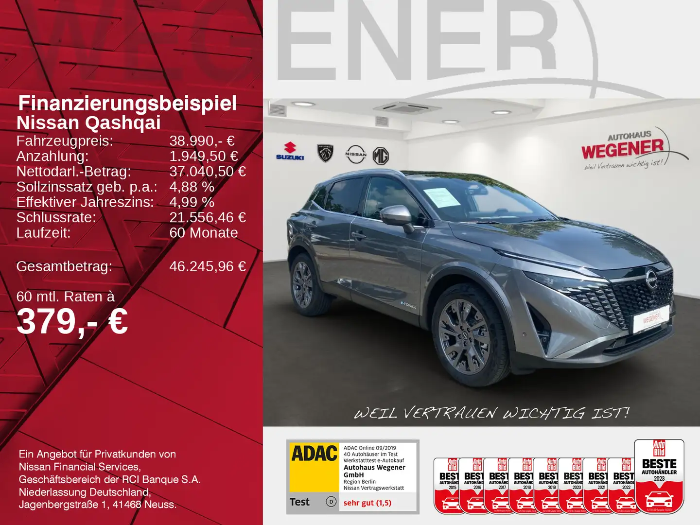 Nissan Qashqai QASHQAI TEKNA 1.5 VC-T e-POWER WINTER 360° NAVI Gris - 2