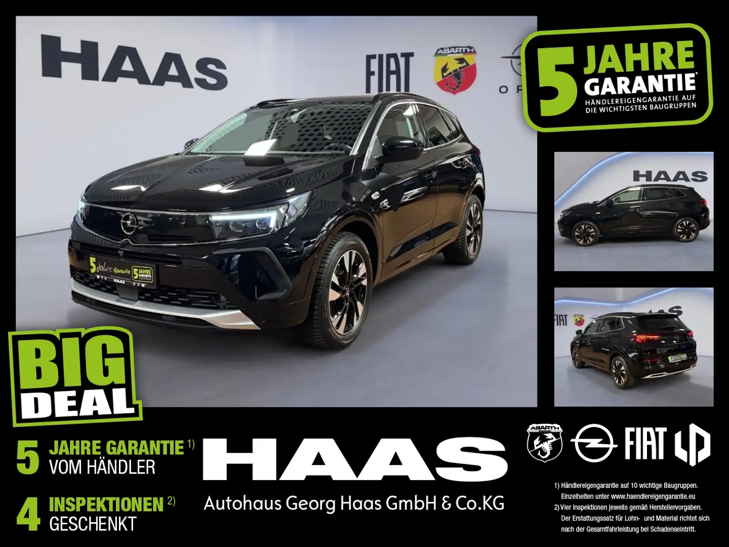 Opel Grandland 1.6 Turbo Ultimate Klimaautomatik, Navi Schwarz - 1