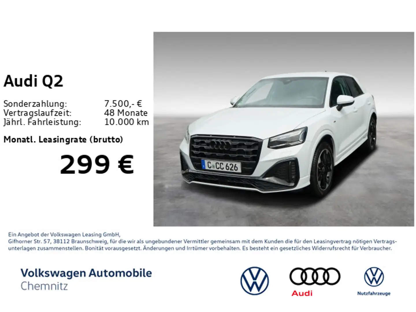 Audi Q2 40 2.0 TFSI quattro S line *18Z*Matrix*RFK* Weiß - 1