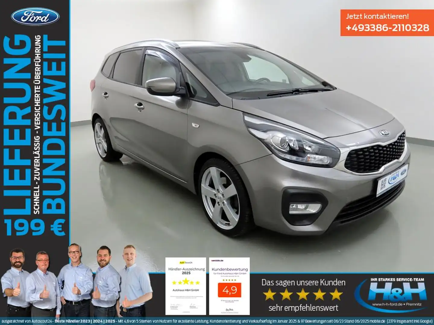 Kia Carens 2.0 GDI Aut Attract 7-Sitze+Navi+Kamera Silber - 1