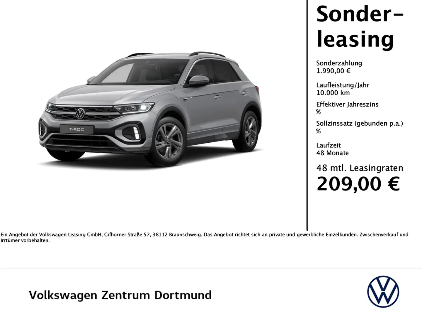 Volkswagen T-Roc 1.0 R-LINE Silber - 1