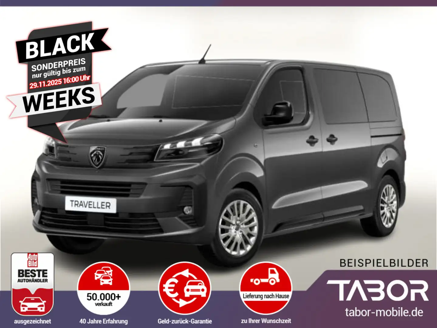 Peugeot Traveller 180 EAT8 Active L2 SHZ 9S PDC Klimaaut Grau - 1