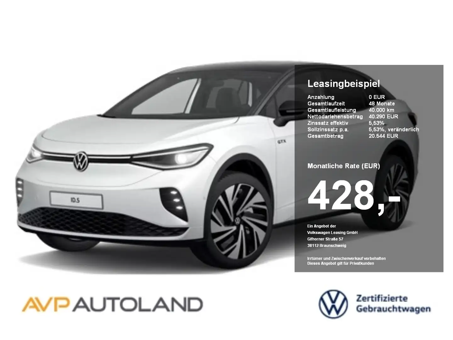 Volkswagen ID.5 GTX 4MOTION | PANO | NAVI | ACC | LED | Weiß - 1