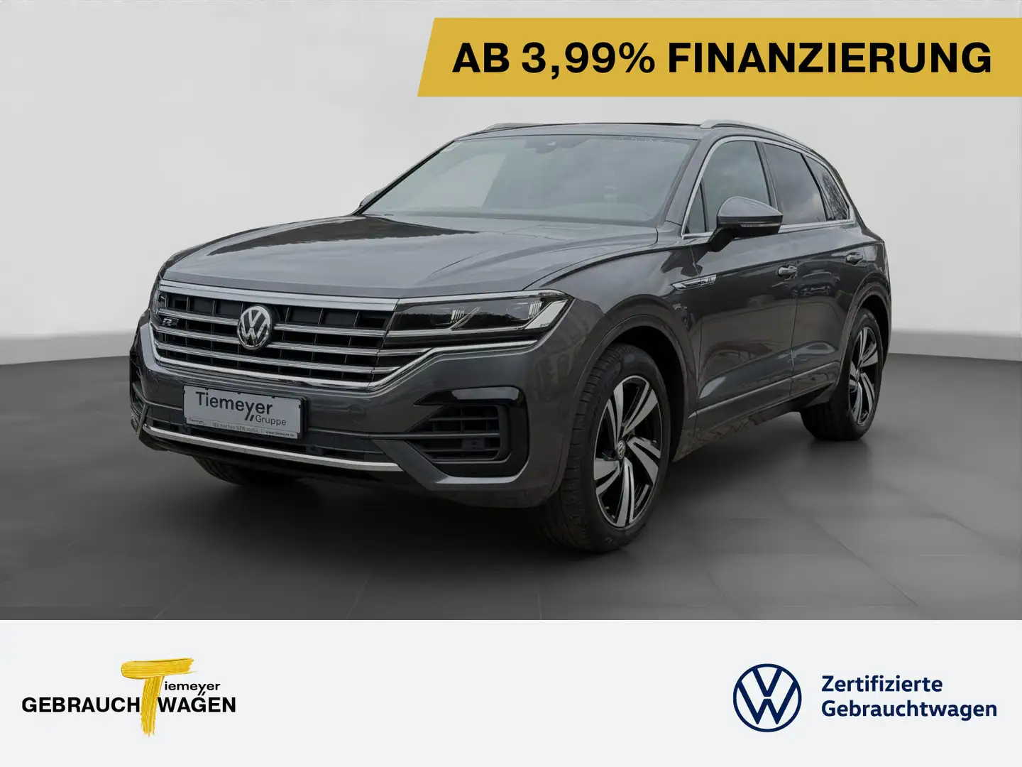 Volkswagen Touareg 3.0 TDI R-LINE PANO LUFT STHZG AHK LEDER Grau - 1
