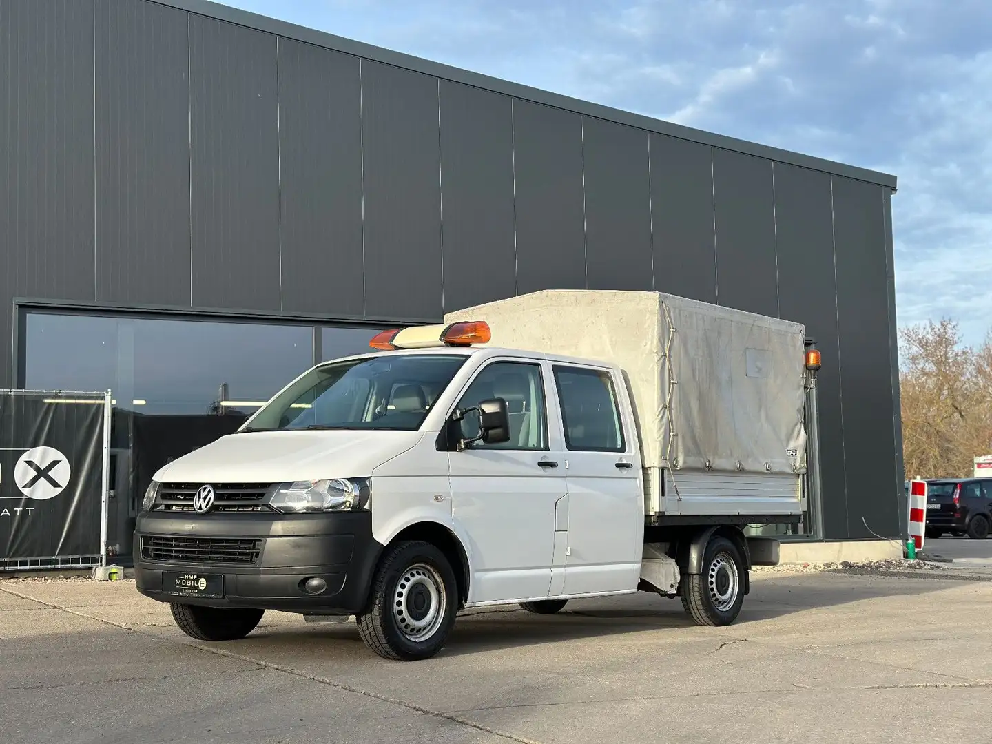 Volkswagen T5 Transporter T5 Doppelkabine Pritsche mit Plane Blanc - 1