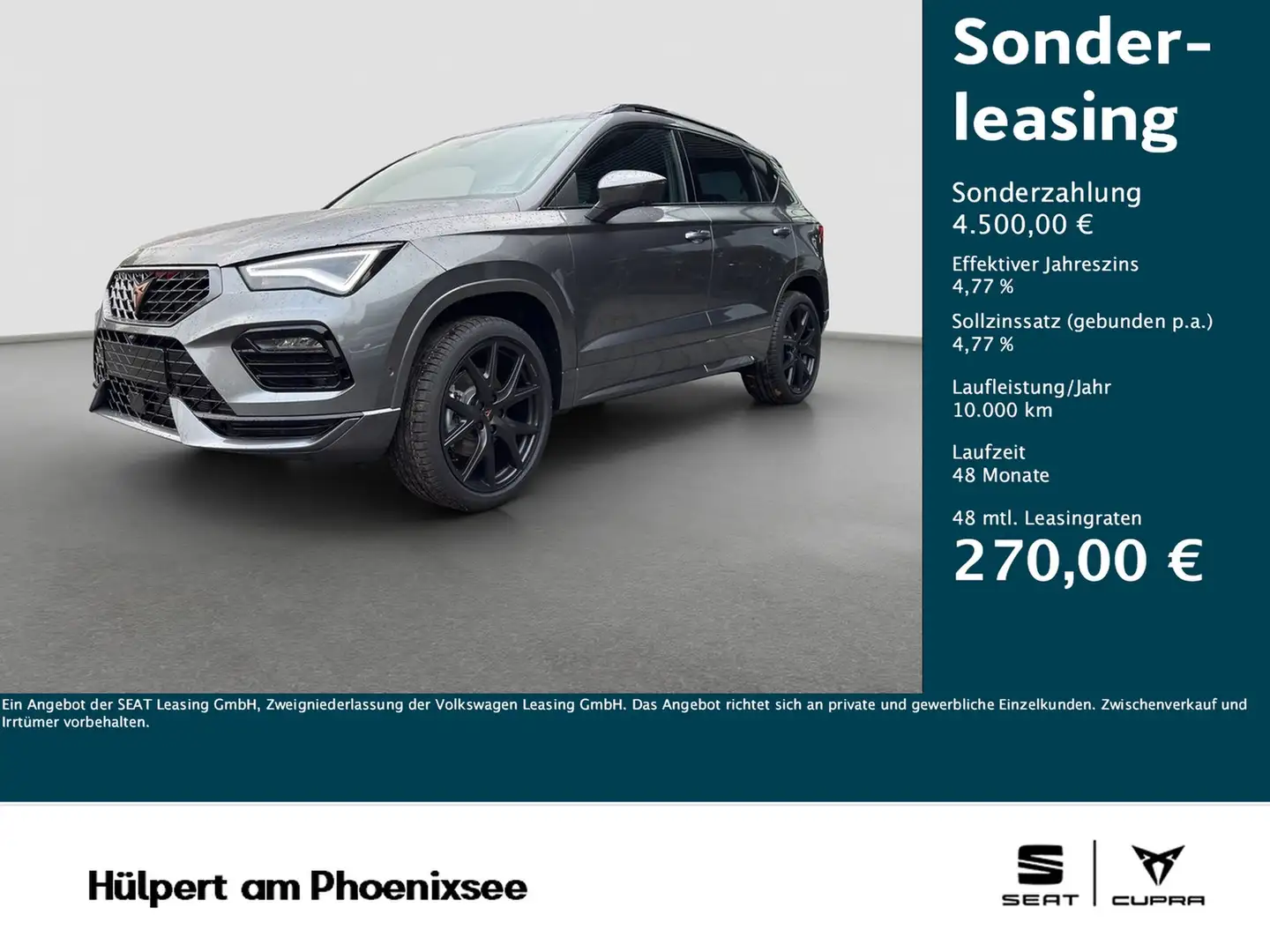 CUPRA Ateca 1.5 DSG AHK NAV ACC E-KLAPPE 19LM SHZ Gris - 1