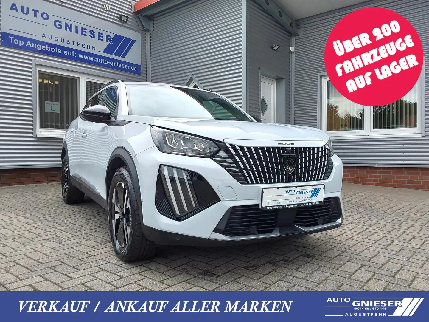 Peugeot 2008 1.2 PureTech 130 Allure ACC/APP/LED/SHZ/PDC/KAM... Weiß - 1