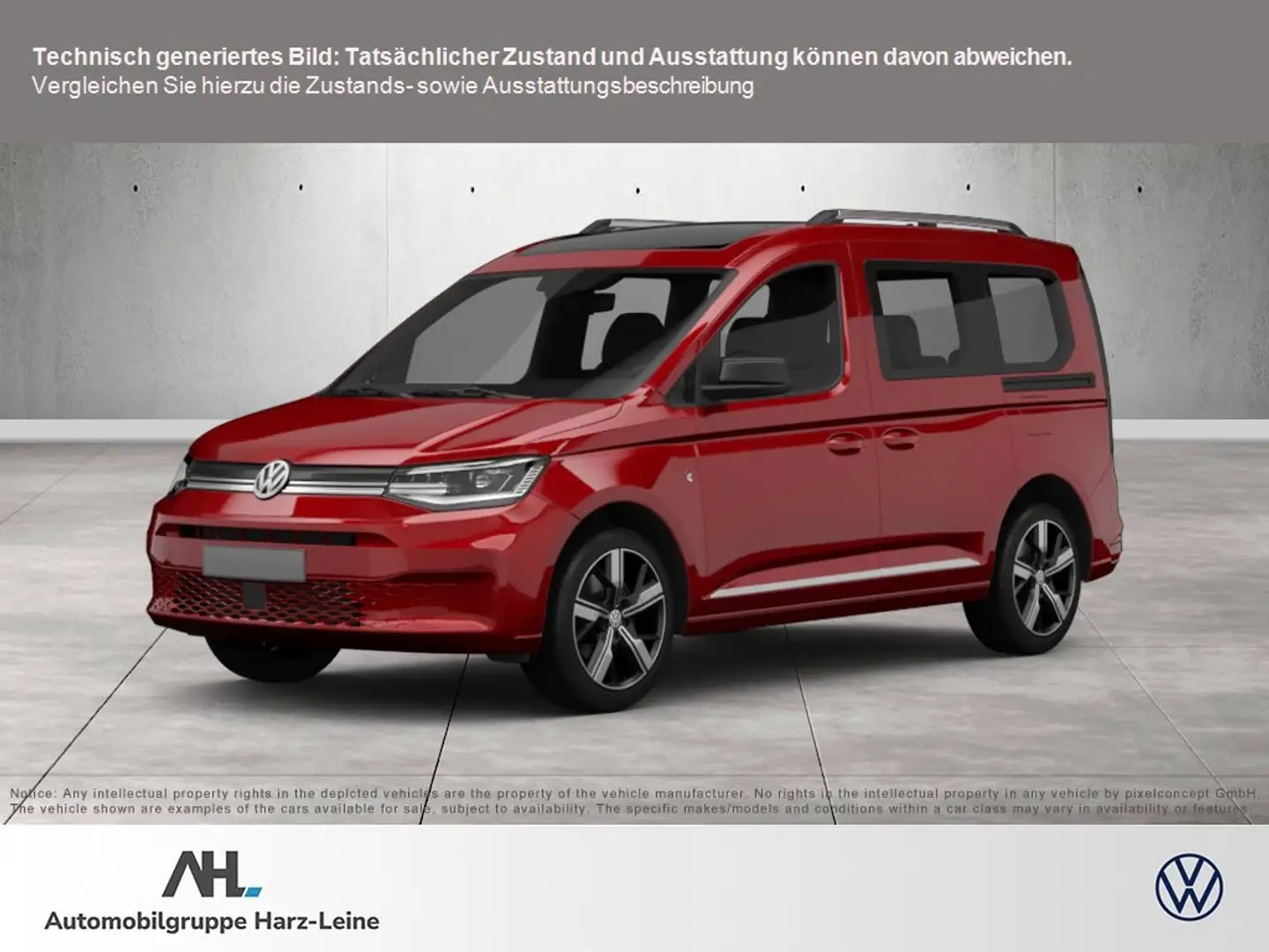 Volkswagen Caddy 2.0 TDI DSG LED Navi AHK Standhzg. Rot - 1