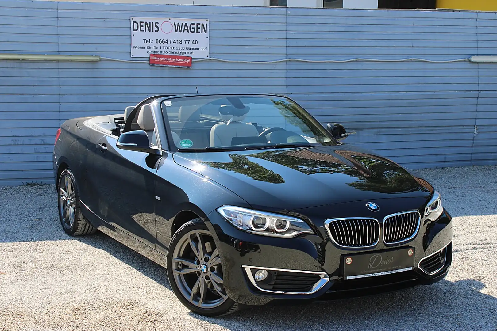 BMW 220 i Cabrio Sport Line Aut. Schwarz - 1