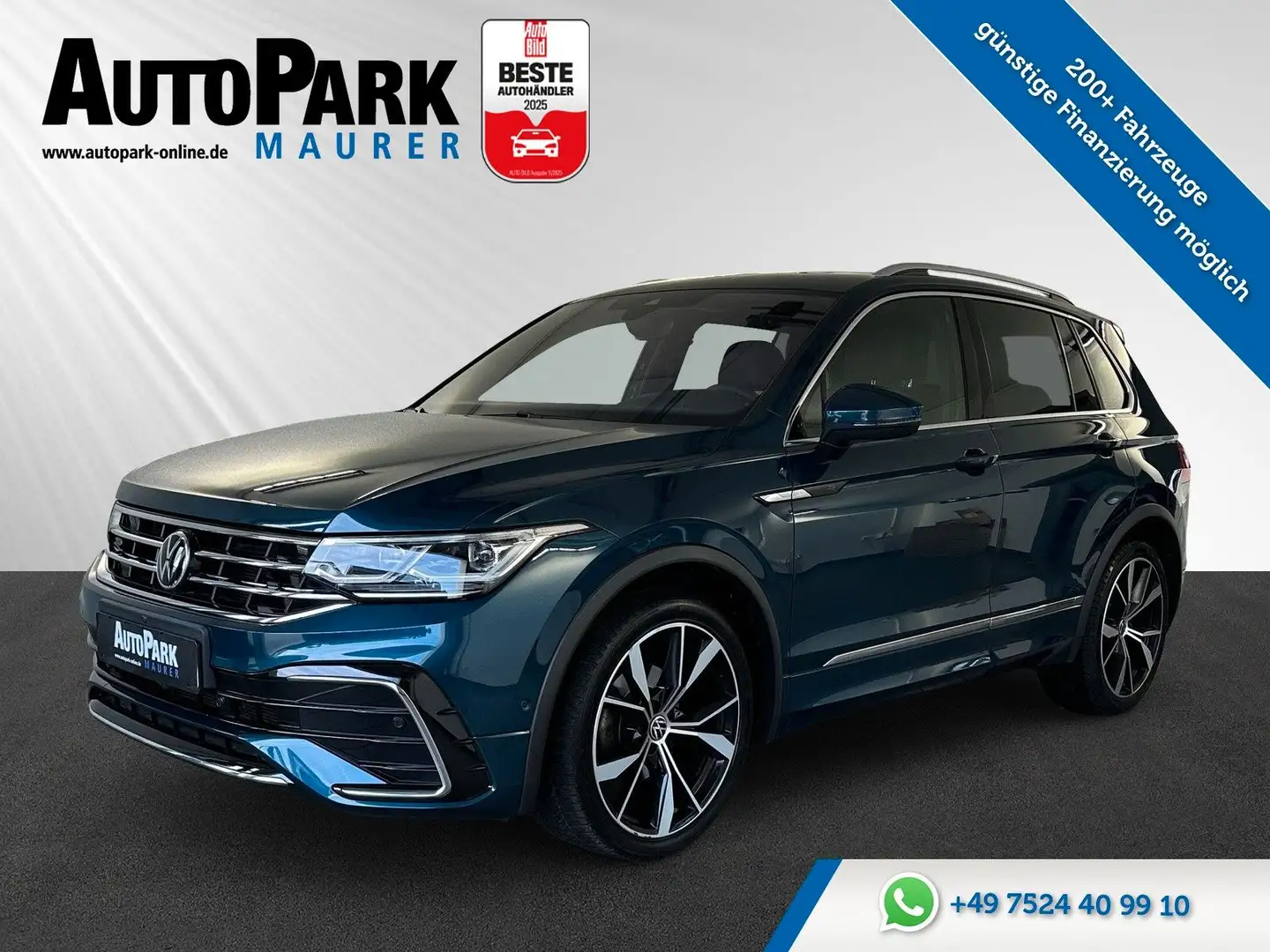 Volkswagen Tiguan R-Line*AHK*Pano*4xSHZ*HUD*Fahrschule* Blau - 1