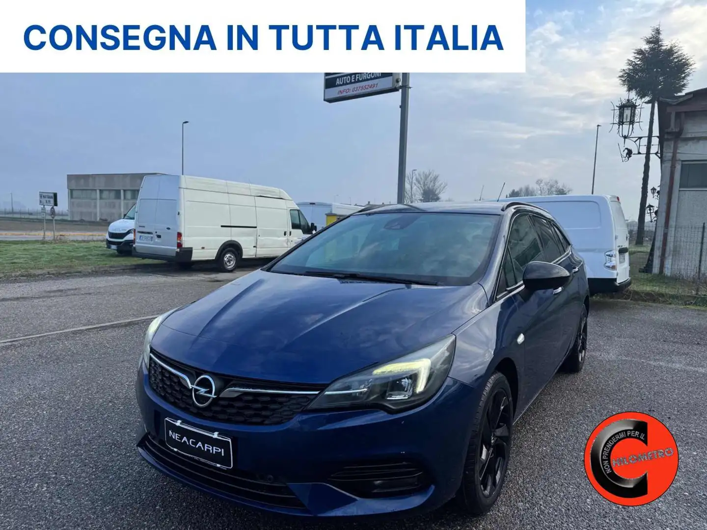 Opel Astra 1.2 Turbo 110 CV-SENSORI ANT/POST-CRUISE-CERCHI 17 Blauw - 1