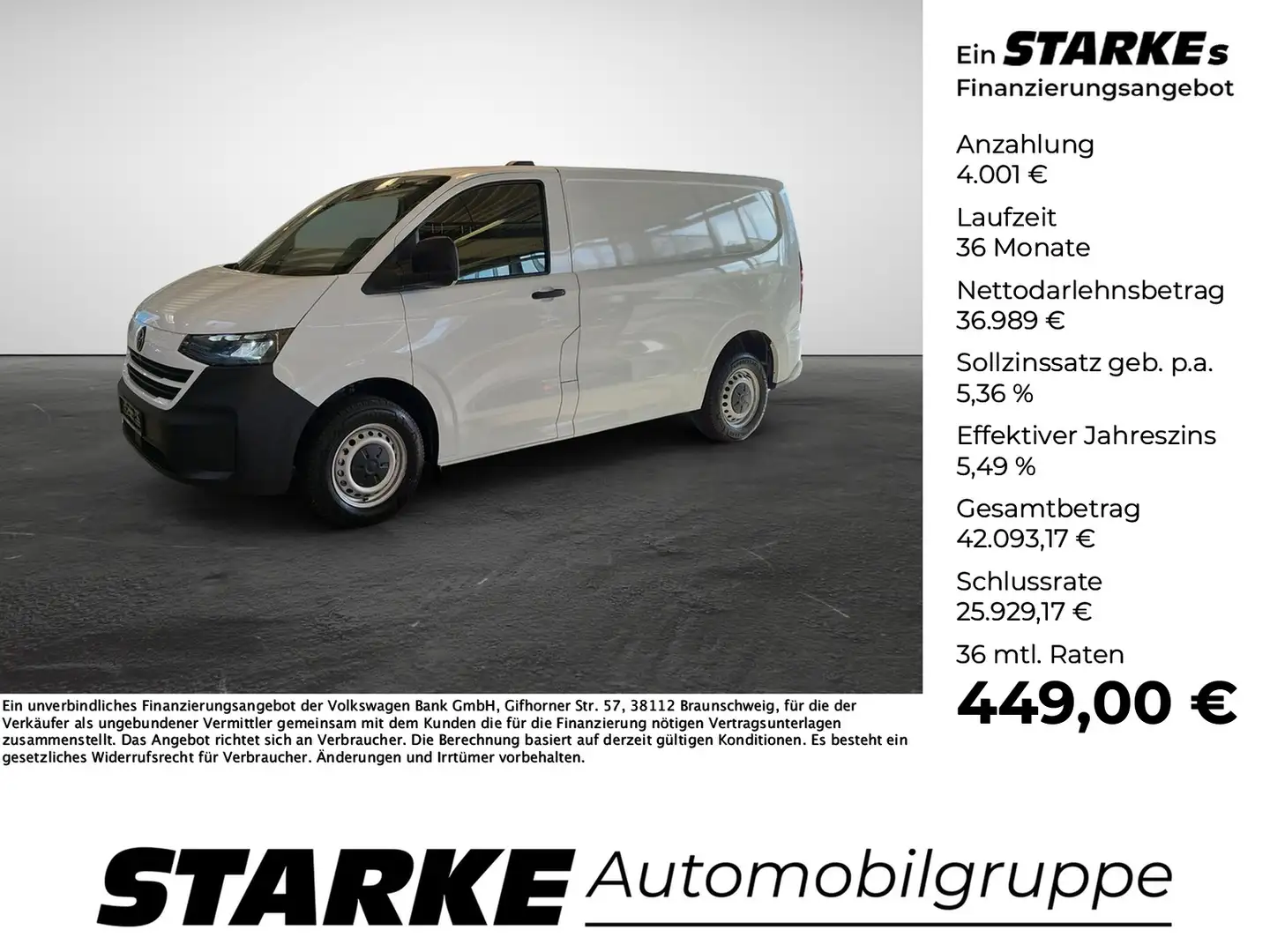 Volkswagen T7 Transporter 2.0 TDI Kasten Wit - 1