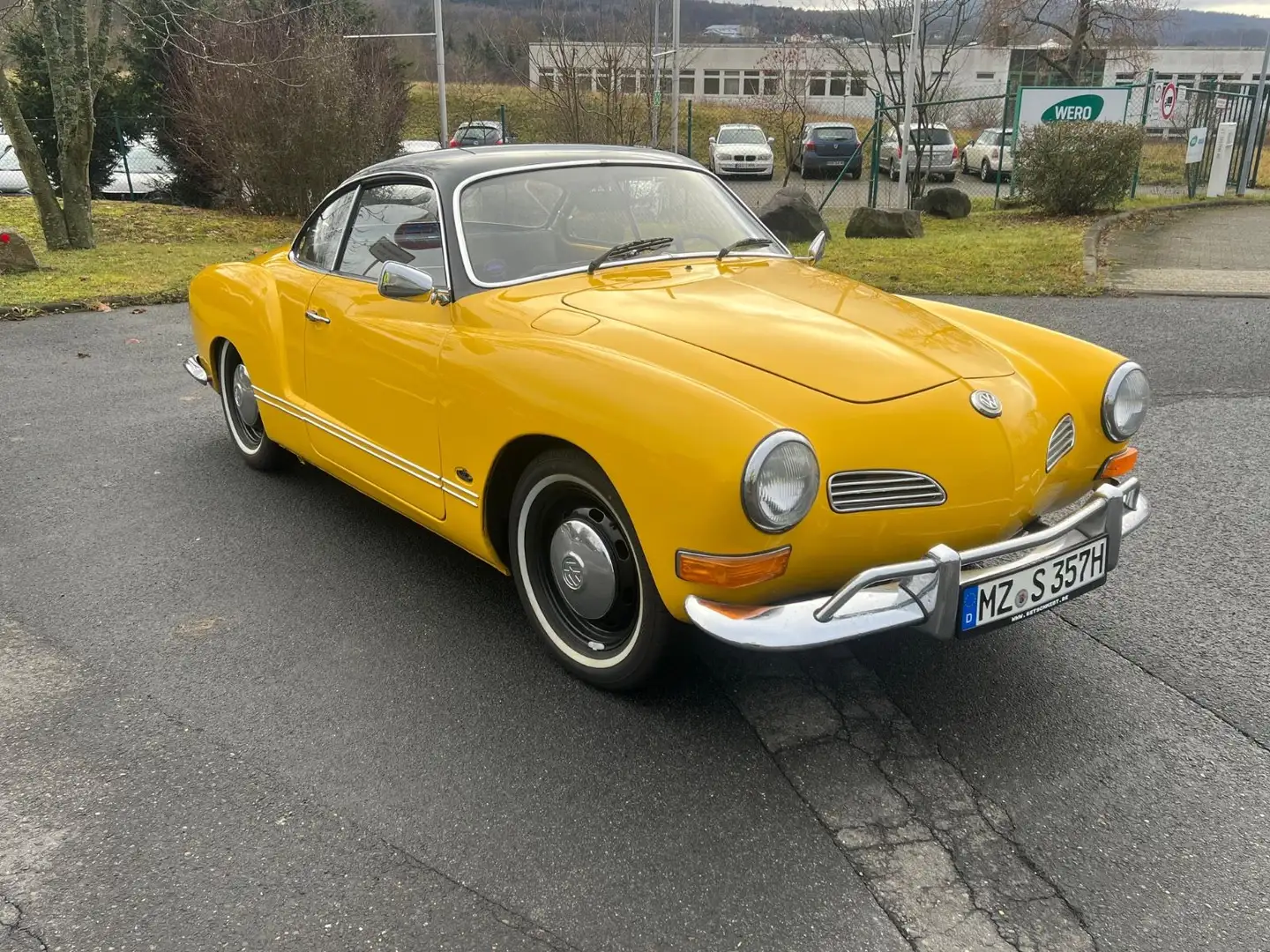 Volkswagen Karmann Ghia Coupé Teilleder H-Kennzeichen Gelb - 2