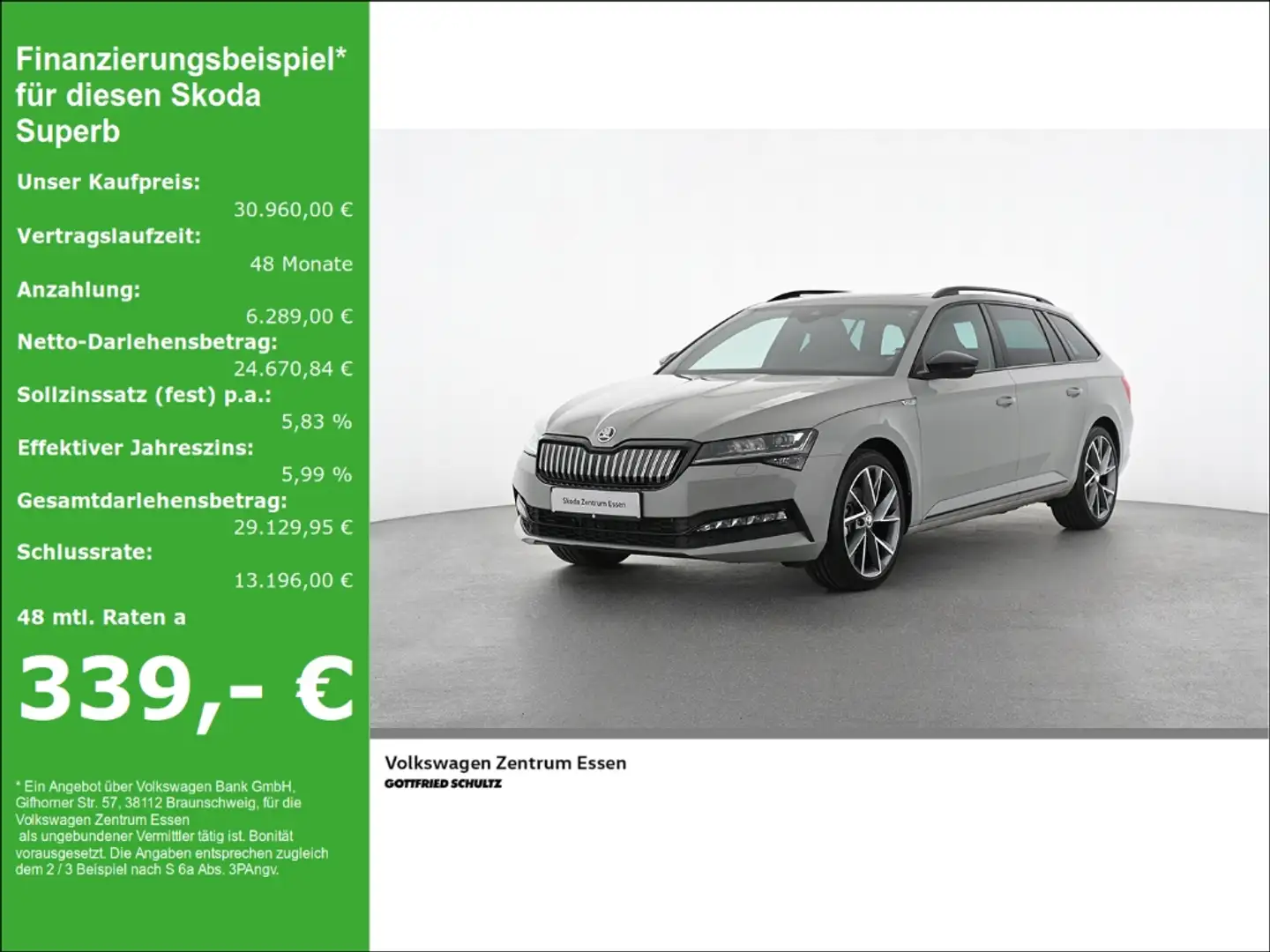 Skoda Superb Combi Sportline iV TSI DSG LED Panorama Standhzg N Grau - 1