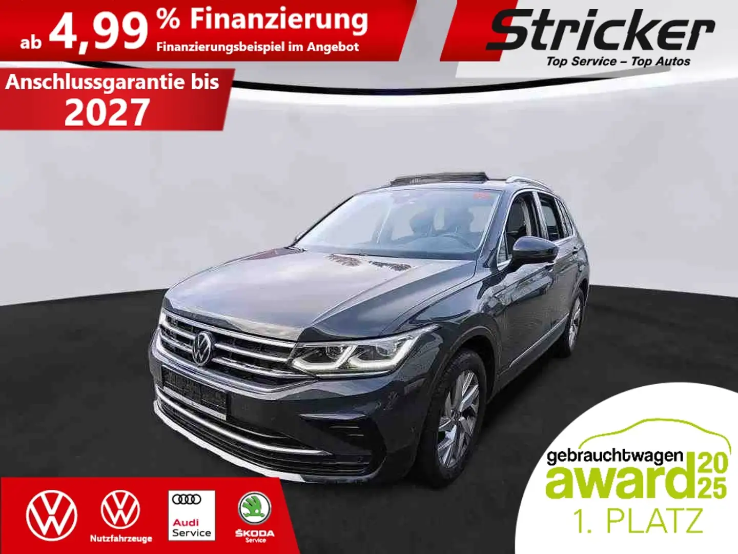 Volkswagen Tiguan Elegance 2.0TDI DSG 344,-ohne Anzahlung Navi Pano Grau - 1