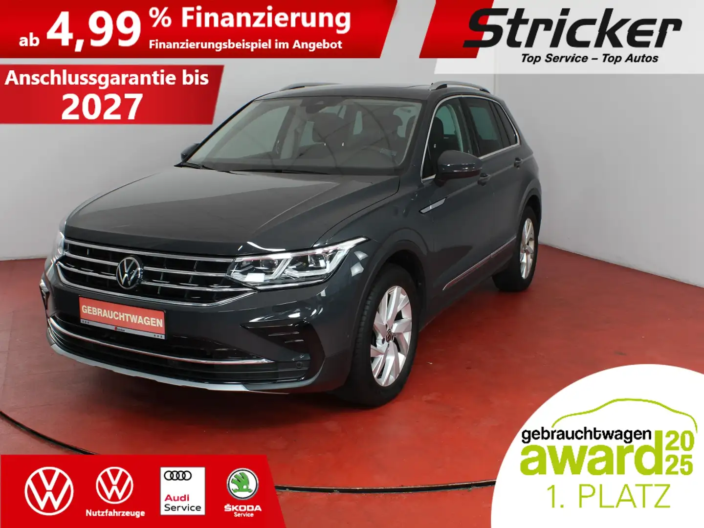 Volkswagen Tiguan Elegance 2.0TDI DSG 343,-ohne Anzahlung Navi Pano Grau - 1