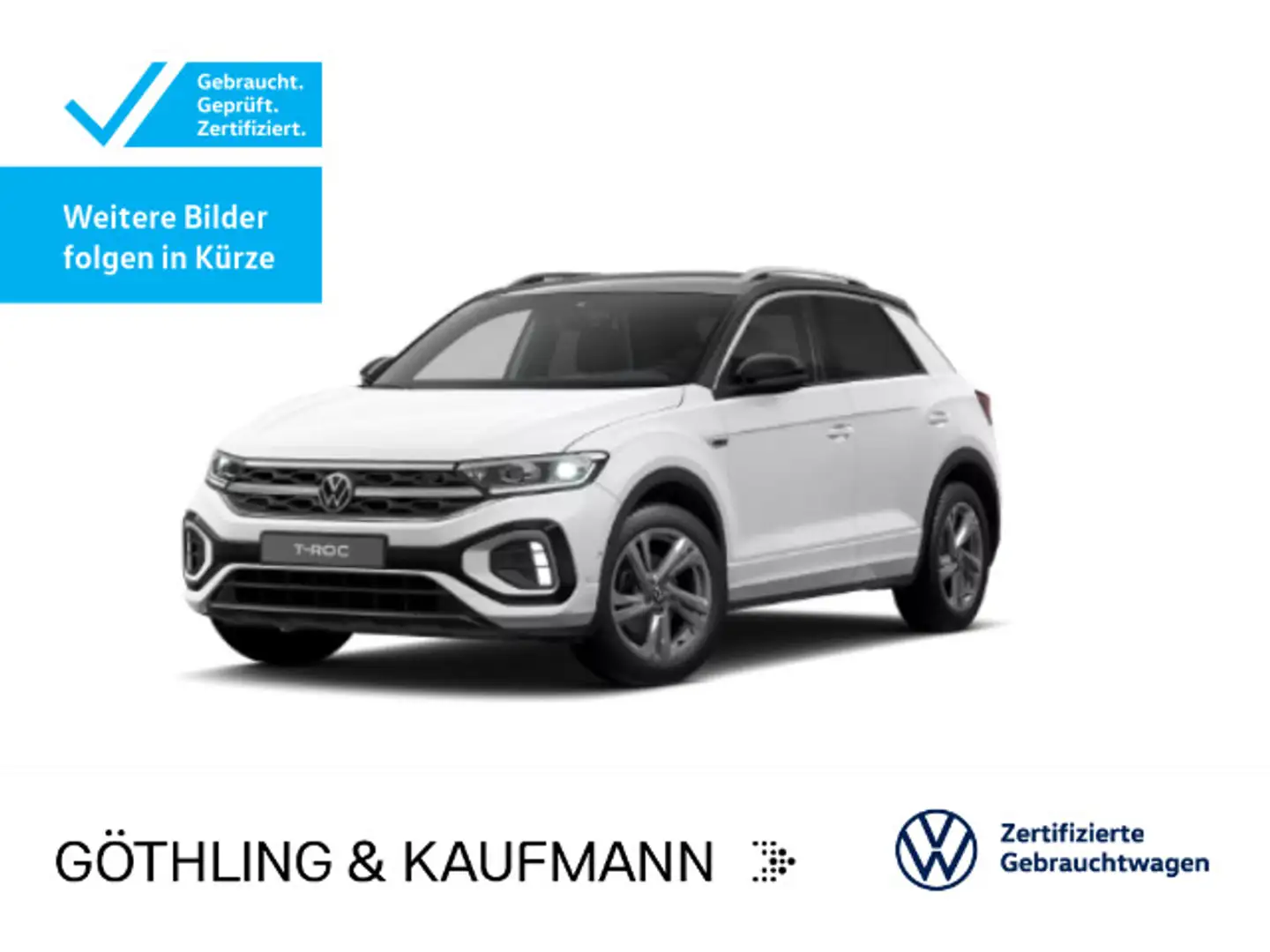 Volkswagen T-Roc R-Line 1.5 TSI DSG*NAVI*AHK*KAM*SHZ*17Zoll Weiß - 1