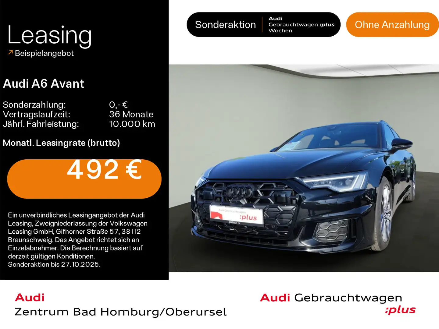 Audi A6 Design 50 TDI quattro S line*Navi*Matri Schwarz - 1