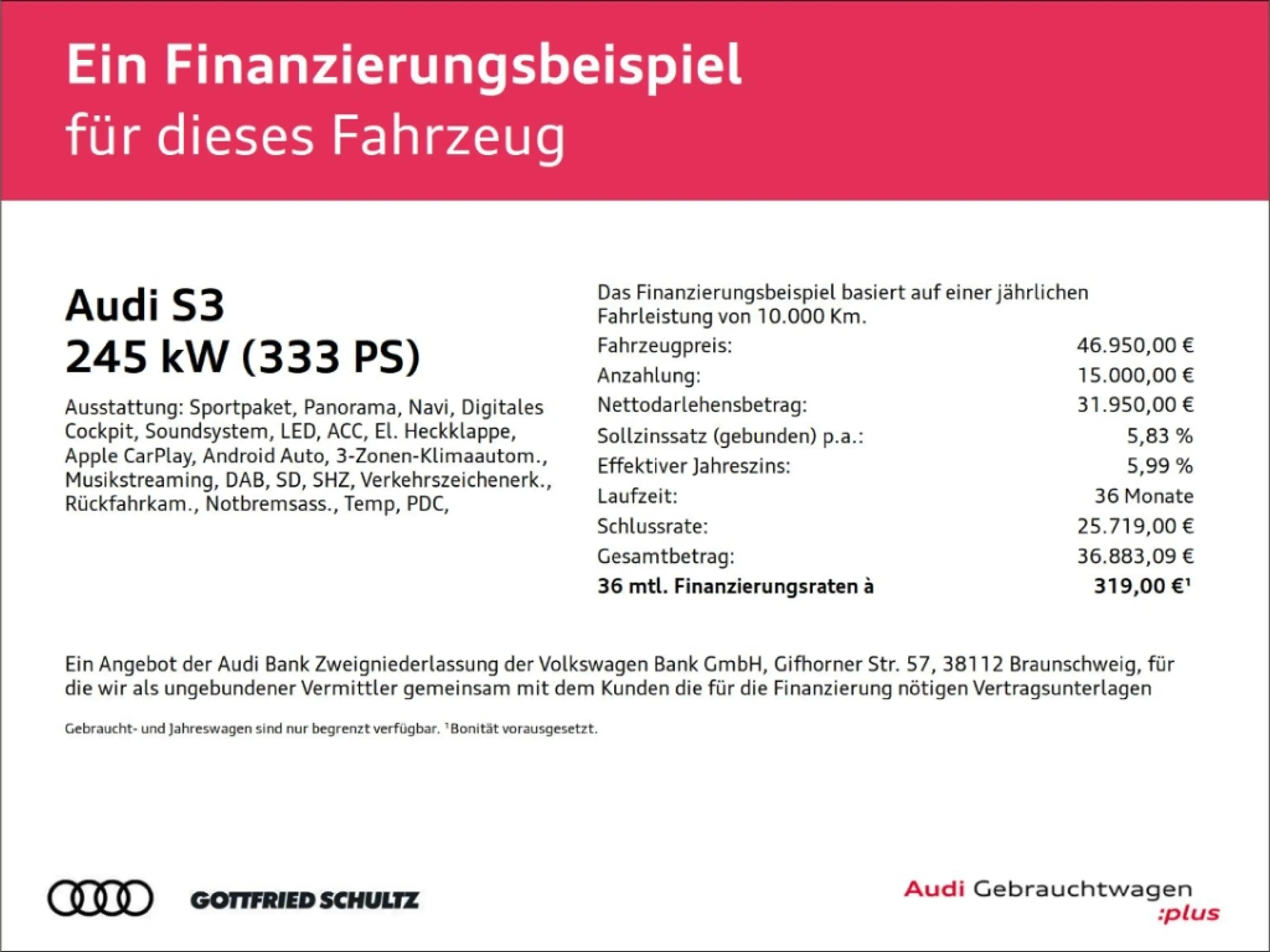 Audi S3 Sportback TFSI ACC MATRIX PANO KAMERA VIRTUAL DAB — photo 2