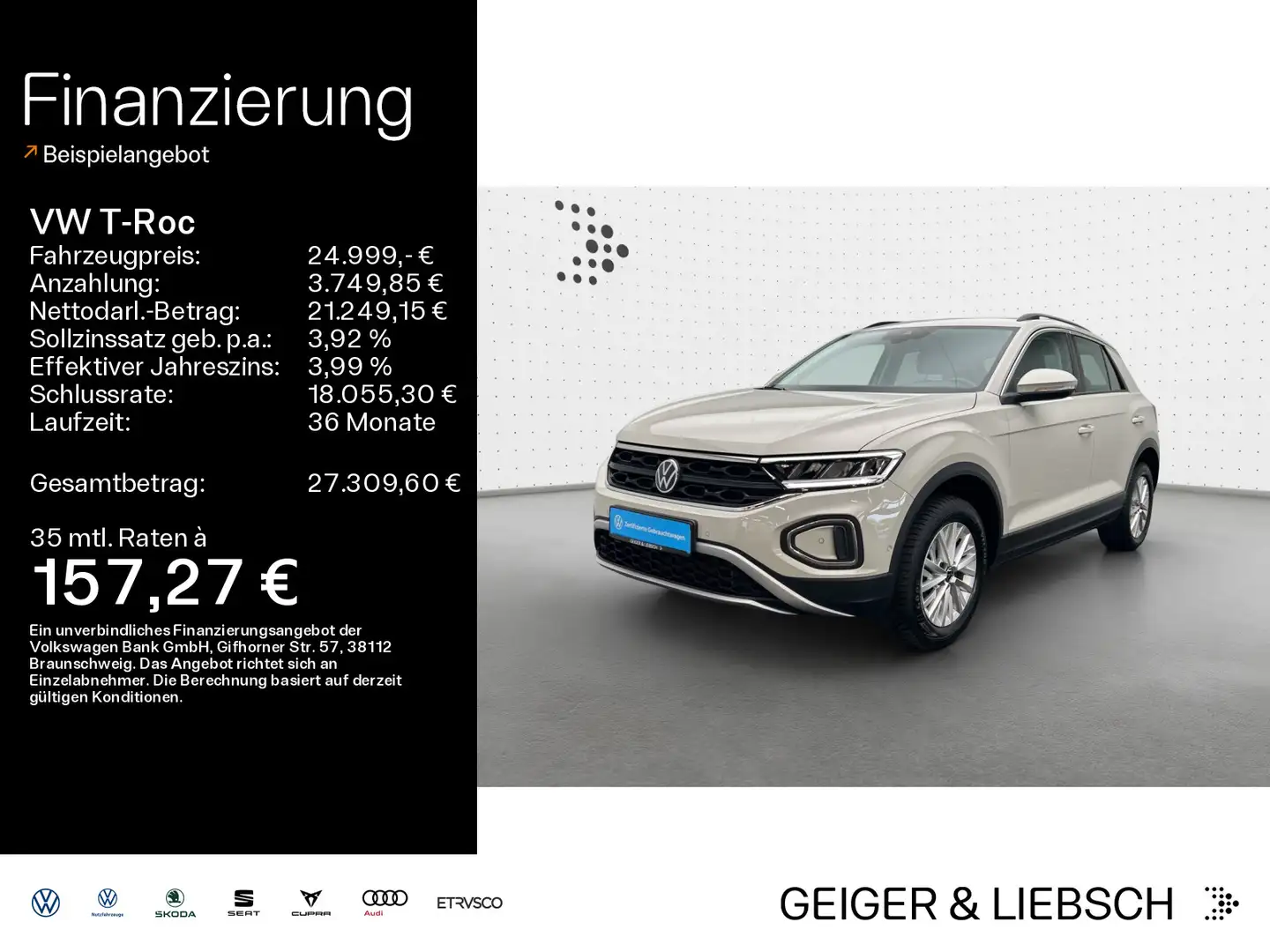 Volkswagen T-Roc T-ROC 1.5 TSI DSG LIFE*LED*AHK*PDC*SHZ*NAVI*KLIM Grijs - 1