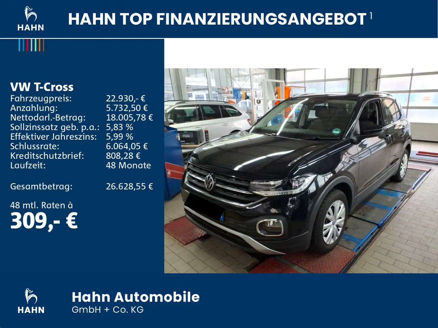 Volkswagen T-Cross 1.0TSI DSG Style AHK Navi ACC Climatr Schwarz - 2