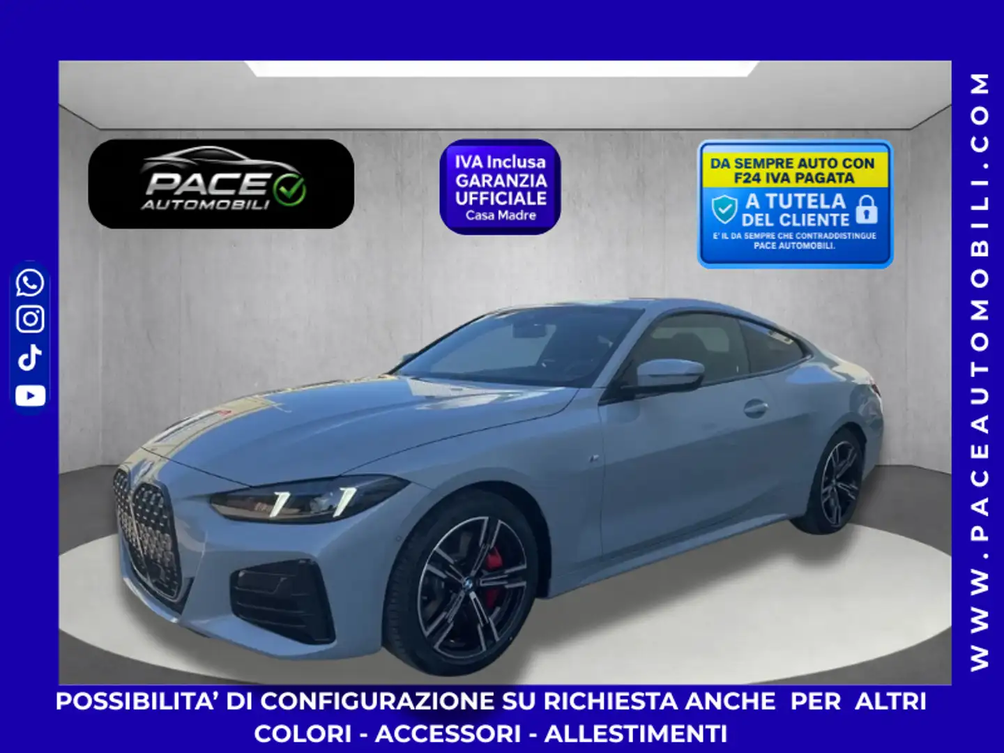 BMW 420 D M SPORT MSPORT MSPORT PRO BLACK KAMERA COCKPIT Grigio - 1