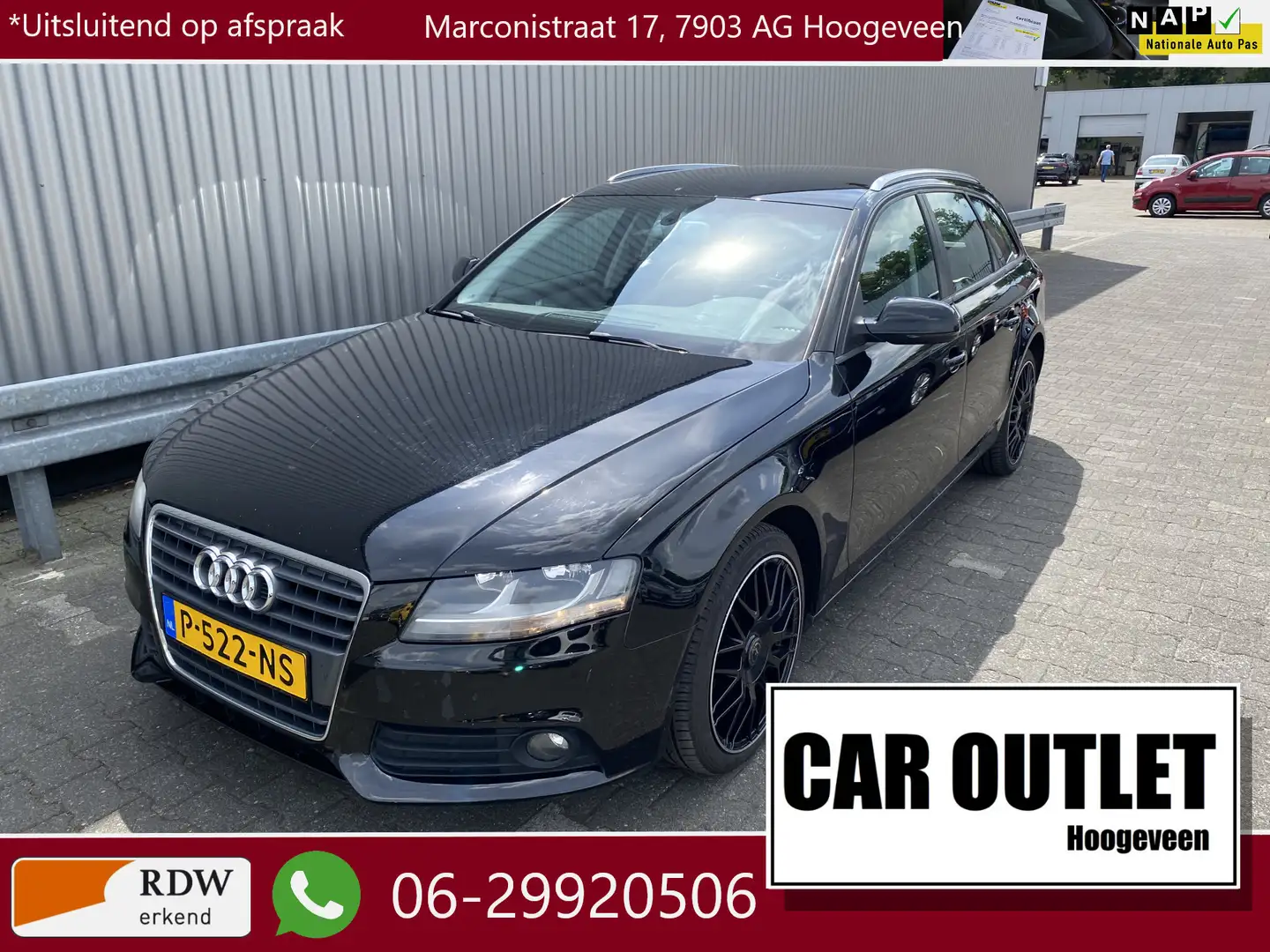 Audi A4 Avant 1.8 TFSI 146Dkm, Clima, LM, nw. APK – Inruil Zwart - 1